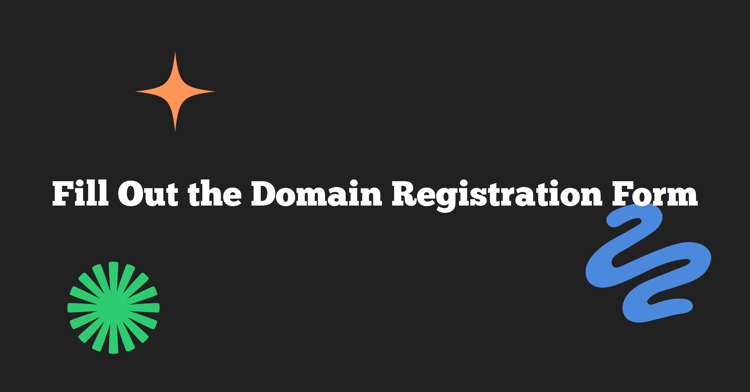 Filling Out the Domain Registration Form
